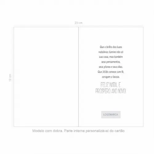 Cartão de Natal Person. Cor com Dourado Hotstamp 30-032