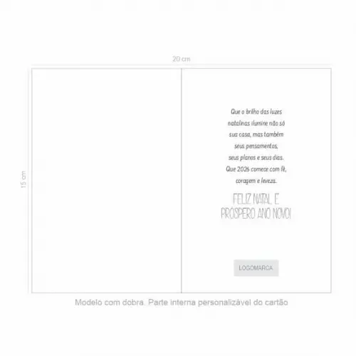 Cartão de Natal Personalizado com Dobra