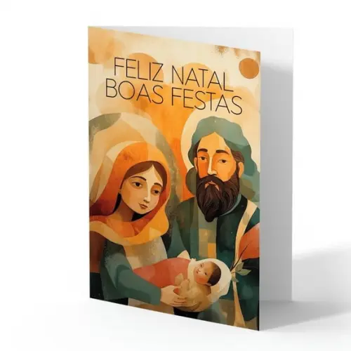 Cartão de Natal Personalizado com Dobra