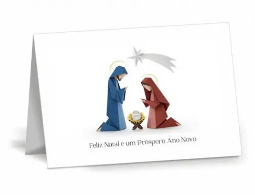 Cartão de Natal Personalizado com Dobra