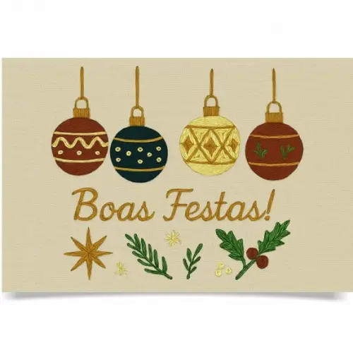 Cartão de Natal Personalizado com Dobra
