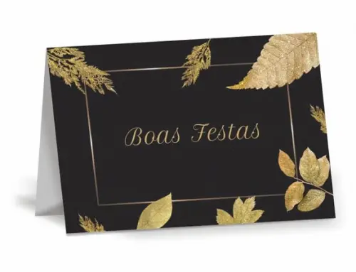 Cartão de Natal Personalizado com Dobra