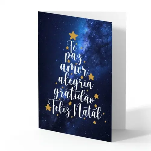 Cartão de Natal Personalizado com Dobra