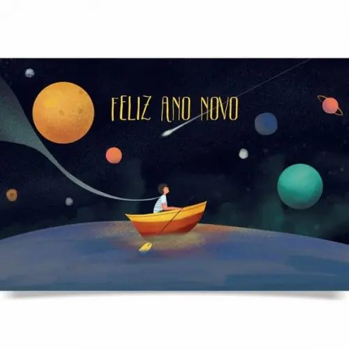 Cartão de Natal Personalizado com Dobra