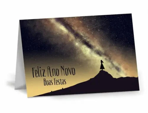 Cartão de Natal Personalizado com Dobra