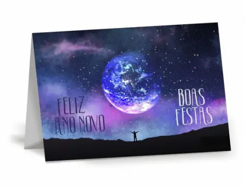 Cartão de Natal Personalizado com Dobra 20-003