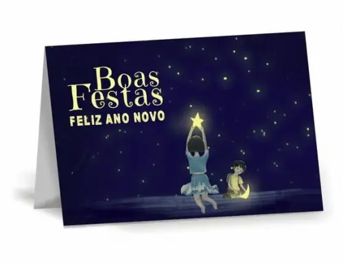 Cartão de Natal Personalizado com Dobra 20-004