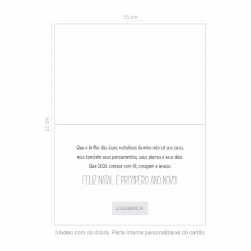 Cartão de Natal Personalizado com Dobra 20-003