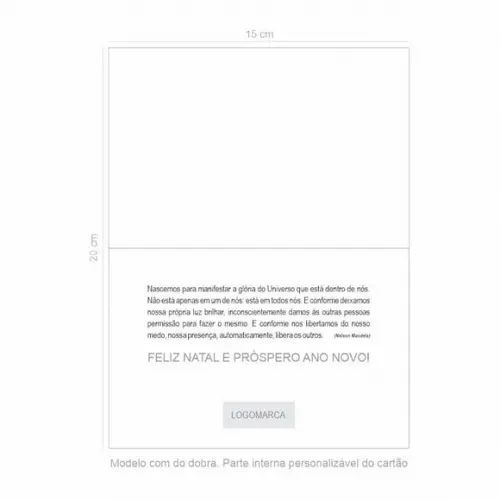Cartão de Natal Personalizado com Dobra 20-001