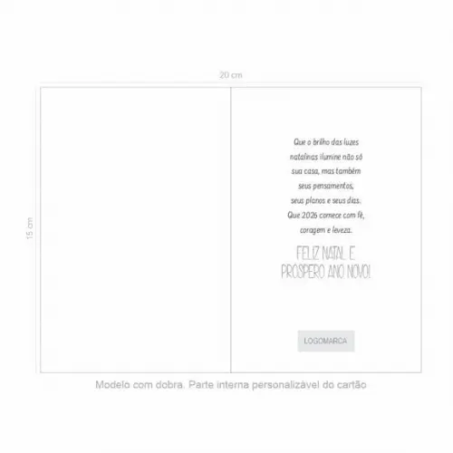 Cartão de Natal Personalizado com Dobra 20-012