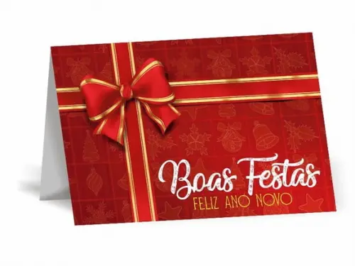 Cartão de Natal Personalizado com Dobra 20-028