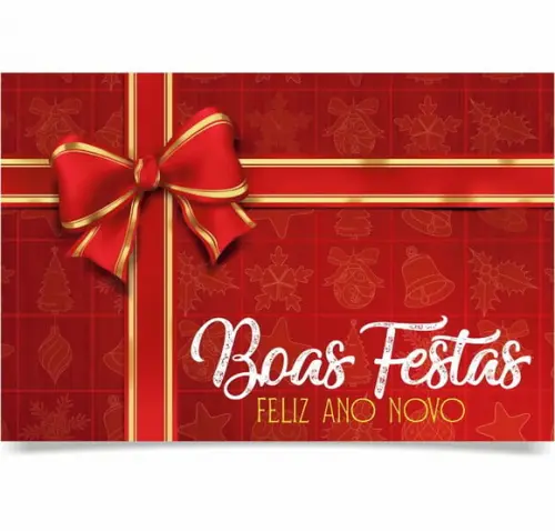 Cartão de Natal Personalizado com Dobra 20-028