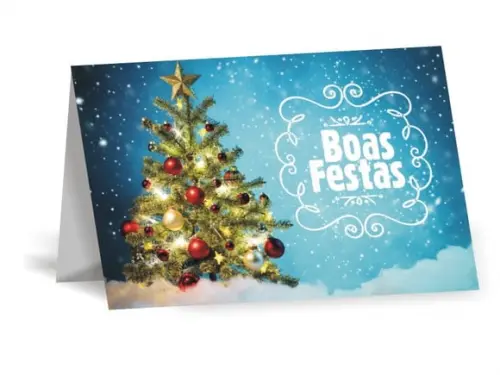 Cartão de Natal Personalizado com Dobra 20-029