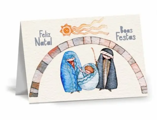Cartão de Natal Personalizado com Dobra 20-075