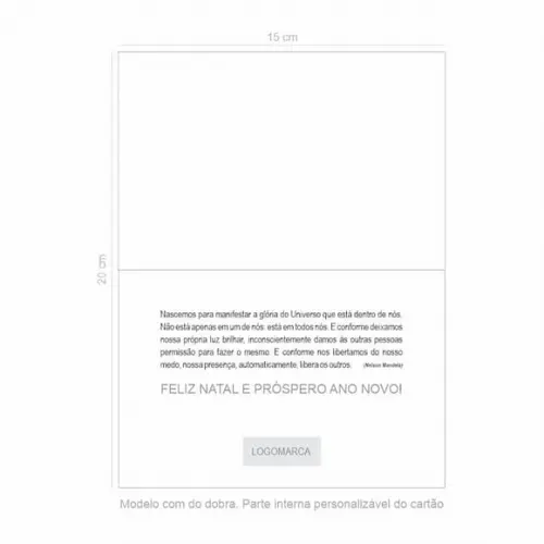 Cartão de Natal Personalizado com Dobra 20-075
