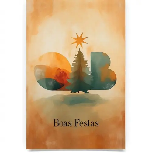 Cartão de Natal Personalizado com Dobra Oab