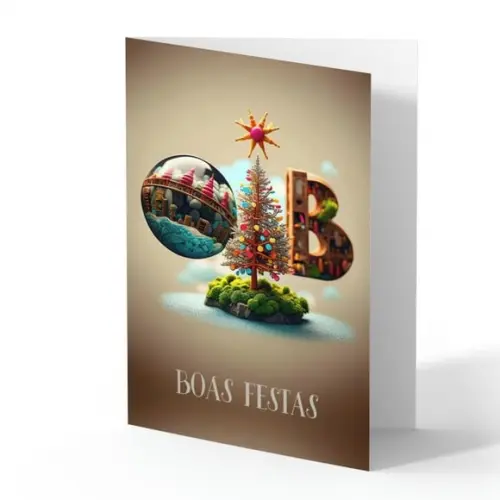 Cartão de Natal Personalizado com Dobra Oab