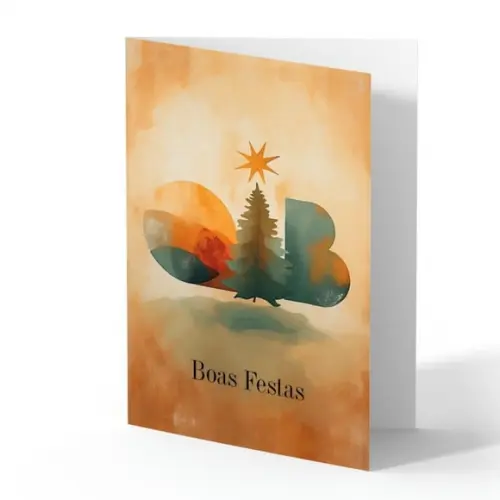 Cartão de Natal Personalizado com Dobra Oab