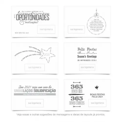 Cartão de natal personalizado com dobra, hotstamp dourado