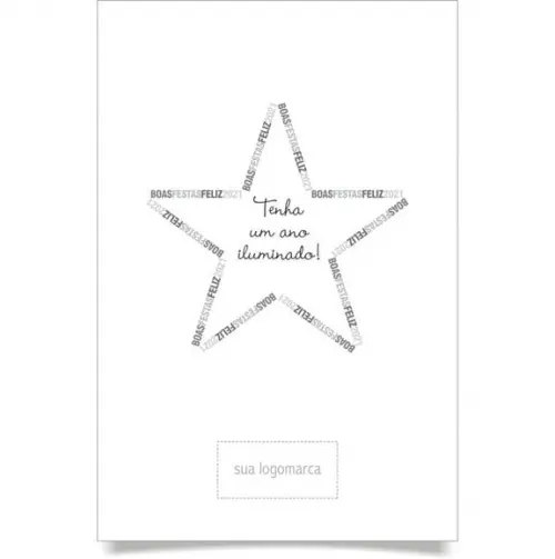 Cartão de natal personalizado com dobra, hotstamp verde
