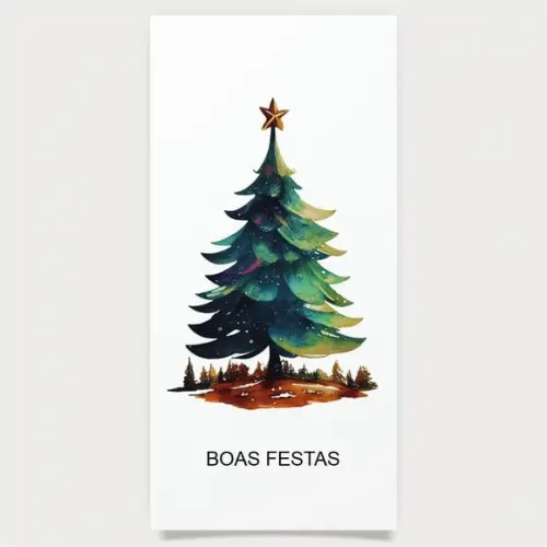 Cartão de Natal Personalizado Estreito, 25-001