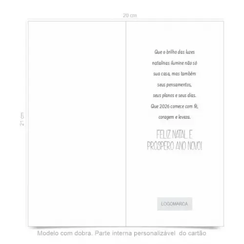 Cartão de Natal Personalizado Estreito, 25-001