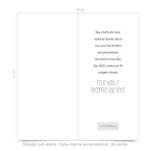 Cartão de Natal Personalizado Estreito, 25-024