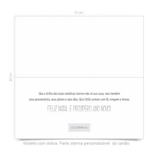 Cartão de Natal Personalizado Estreito, 25-036
