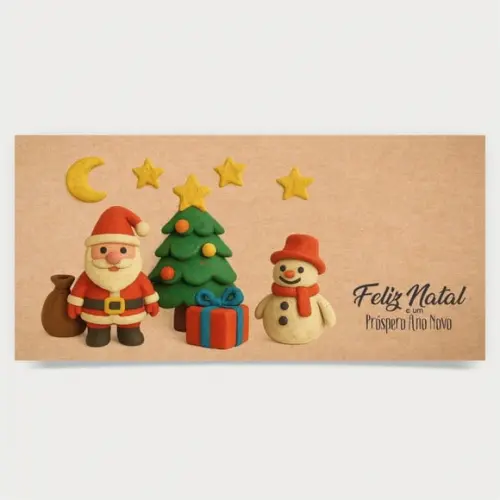 Cartão de Natal Personalizado Estreito, 25-037