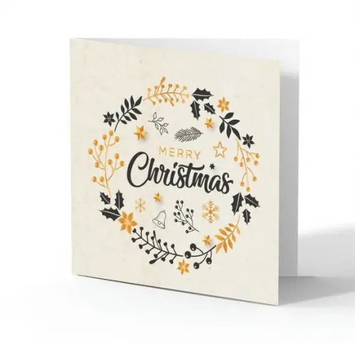 Cartão de Natal Quadrado Personalizado Reciclado 41-002