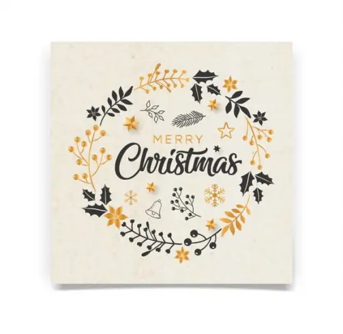 Cartão de Natal Quadrado Personalizado Reciclado 41-002