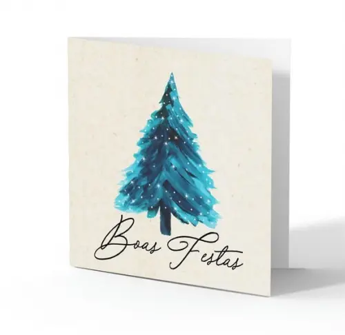 Cartão de Natal Quadrado Personalizado Reciclado 41-001