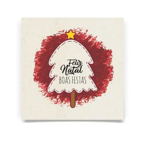 Cartão de Natal Quadrado Personalizado Reciclado 41-004