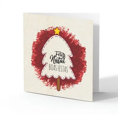 Cartão de Natal Quadrado Personalizado Reciclado 41-004