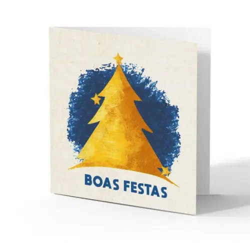 Cartão de Natal Quadrado Personalizado Reciclado 41-005