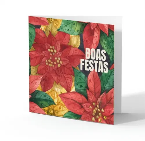 Cartão de Natal Quadrado Personalizado Reciclado 41-009