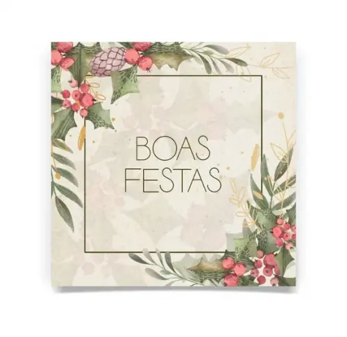 Cartão de Natal Quadrado Personalizado Reciclado 41-008