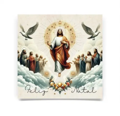 Cartão de Natal Quadrado Personalizado Reciclado 41-014