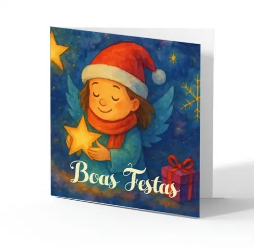 Cartão de Natal Quadrado Personalizado Reciclado 41-015