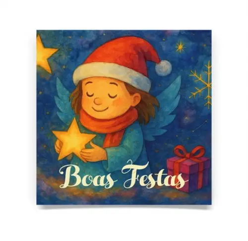 Cartão de Natal Quadrado Personalizado Reciclado 41-015