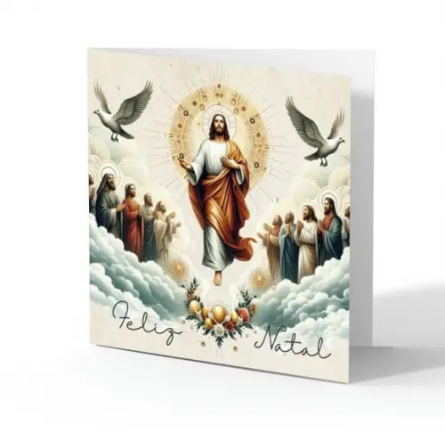 Cartão de Natal Quadrado Personalizado Reciclado 41-014