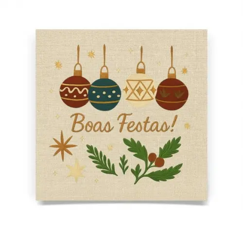 Cartão de Natal Quadrado Personalizado Reciclado 41-017