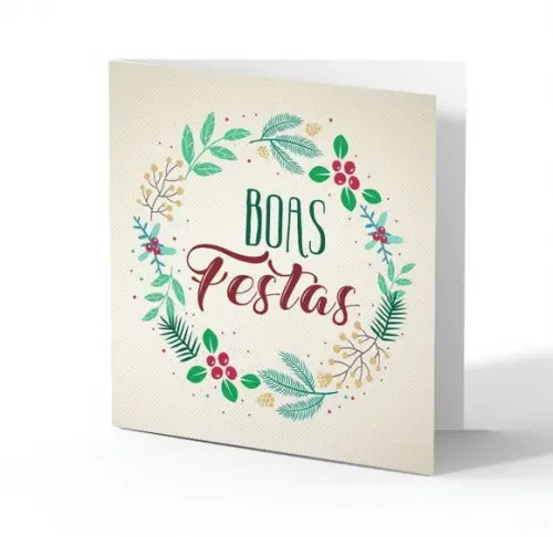 Cartão de Natal Quadrado Personalizado Reciclado 51-003