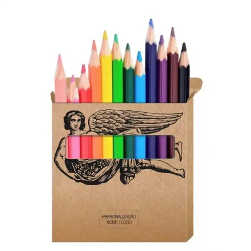 Cartão de Pintar + Lápis de Cor, Personalizados. Anjo.