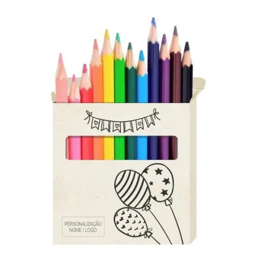 Cartão de Pintar + Lápis de Cor, Personalizados. Balões.