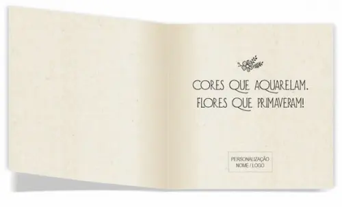 Cartão de Pintar + Lápis de Cor, Personalizados. Florais.