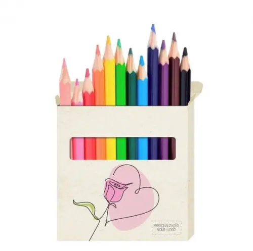 Cartão de Pintar + Lápis de Cor, Personalizados. Florescer.