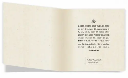Cartão de Pintar + Lápis de Cor, Personalizados. Gratidão.