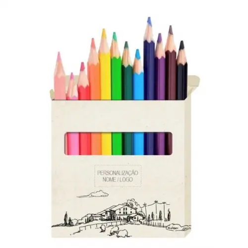 Cartão de Pintar + Lápis de Cor, Personalizados. Paisagem.