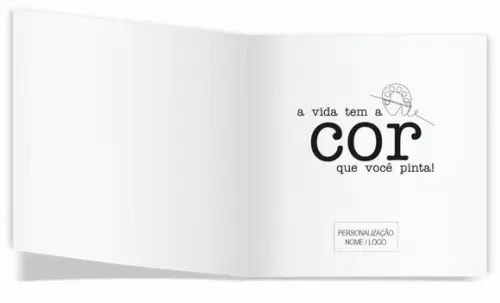 Cartão de Pintar + Lápis de Cor, Personalizados. Pensamento.